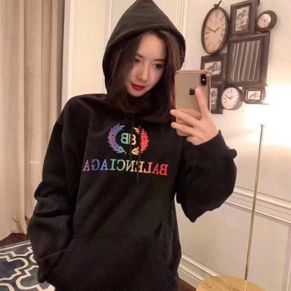 Balenciaga BB Balenciaga printed hoodies Rainbow