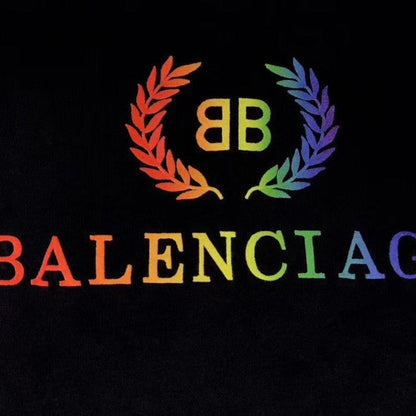 Balenciaga BB Balenciaga printed hoodies Rainbow