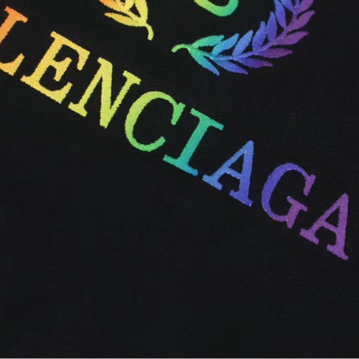 Balenciaga BB Balenciaga printed hoodies Rainbow