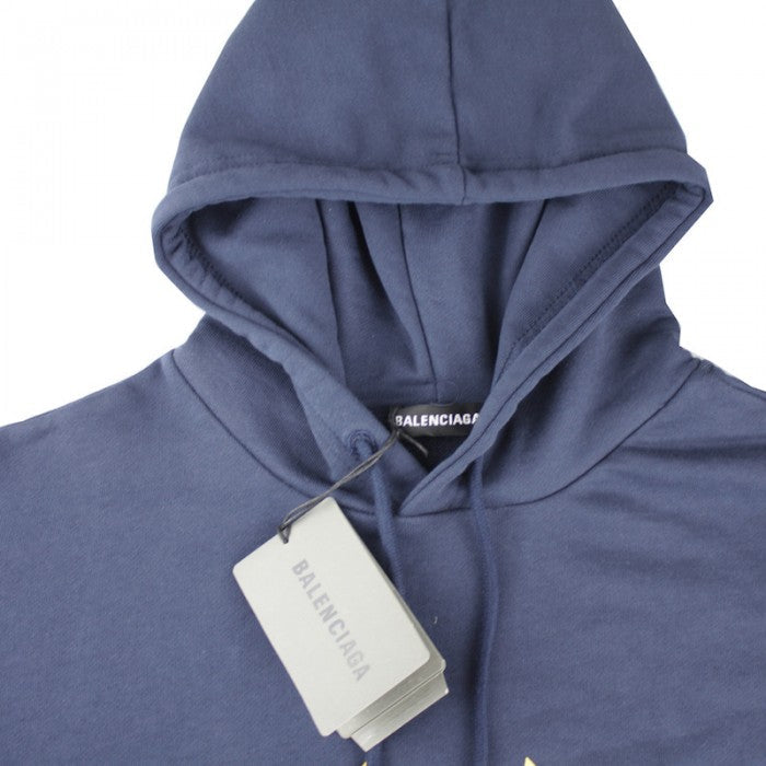 Balenciaga BB Balenciaga printed hoodies Blue