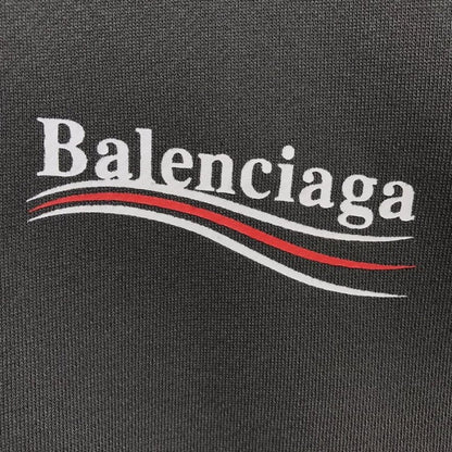 Balenciaga Political Campaign Hoodie in Black cotton fleece