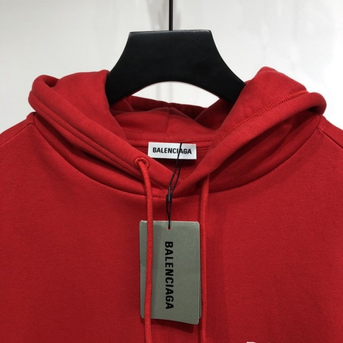 Balenciaga Political Campaign Hoodie in Red cotton fleece