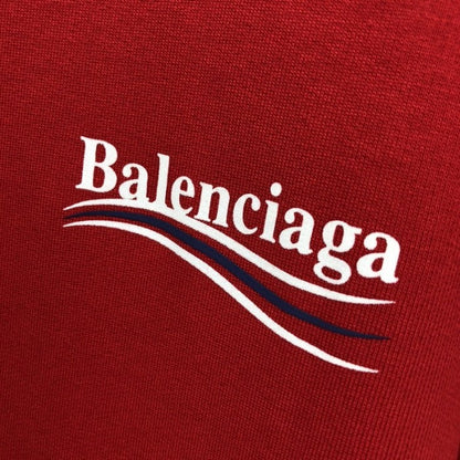 Balenciaga Political Campaign Hoodie in Red cotton fleece