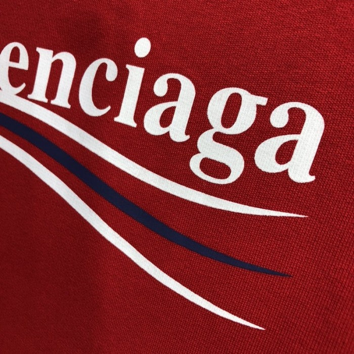 Balenciaga Political Campaign Hoodie in Red cotton fleece