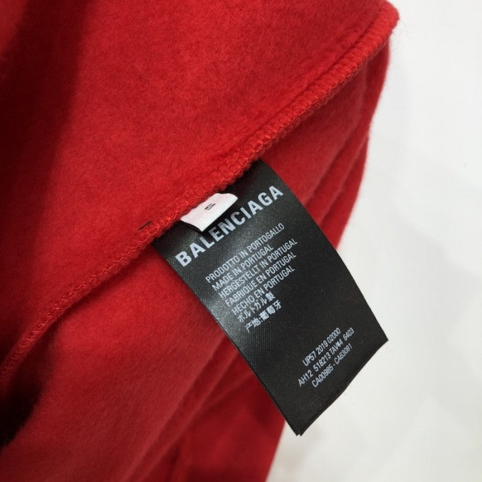 Balenciaga Political Campaign Hoodie in Red cotton fleece