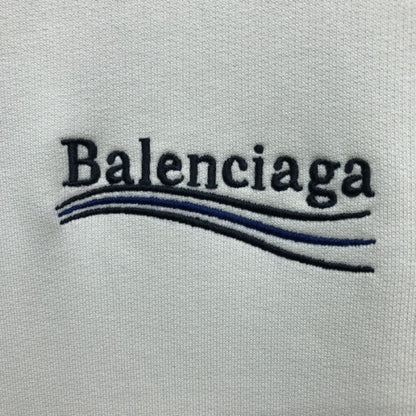 Balenciaga Political Campaign Hoodie in White cotton fleece