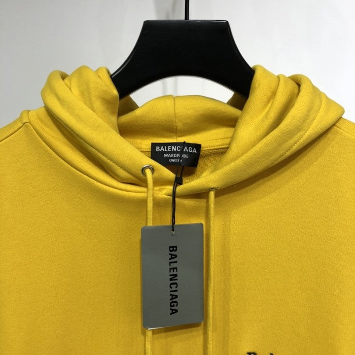 Balenciaga Political Campaign Hoodie in Yellow cotton fleece