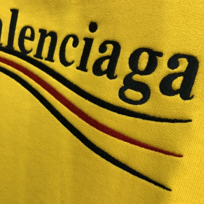 Balenciaga Political Campaign Hoodie in Yellow cotton fleece