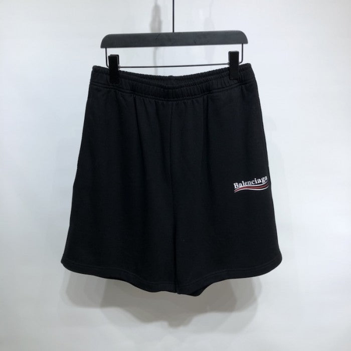 Balenciaga Men's Political Campaign Sweat Shorts in Black