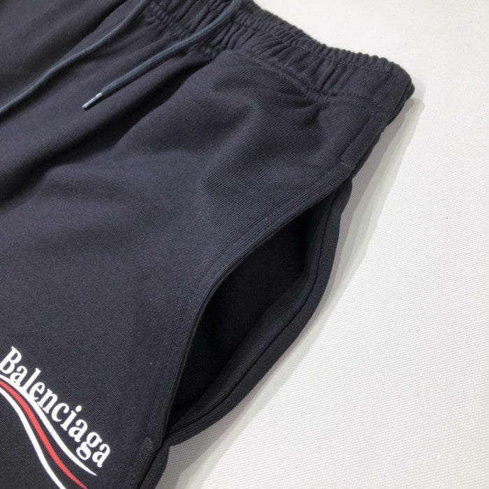 Balenciaga Men's Political Campaign Sweat Shorts in Black