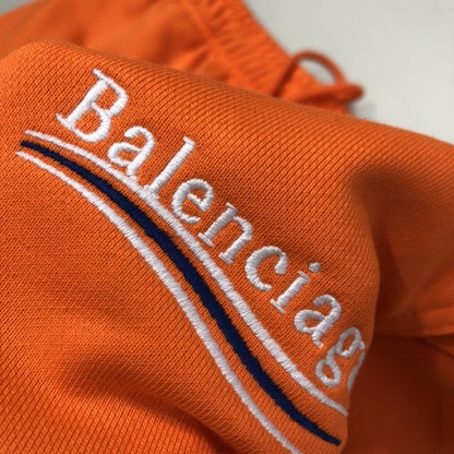 Balenciaga Men's Political Campaign Sweat Shorts in Orange