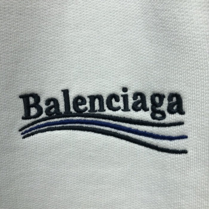 Balenciaga Men's Political Campaign Sweat Shorts in White