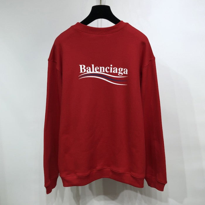 Balenciaga Political Campaign Sweatershirt in Red cotton fleece