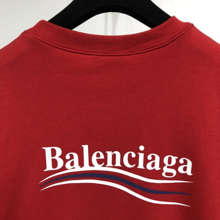 Balenciaga Political Campaign Sweatershirt in Red cotton fleece