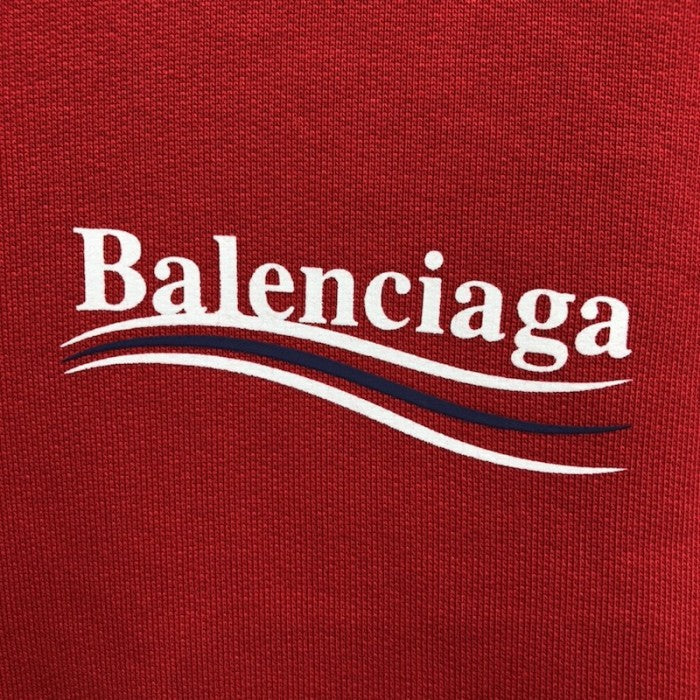 Balenciaga Political Campaign Sweatershirt in Red cotton fleece