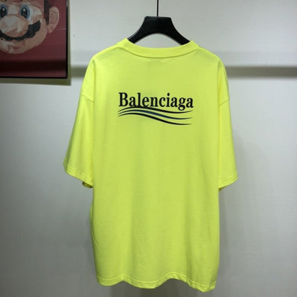 Balenciaga Regular Political Campaign T-shirt in green jersey