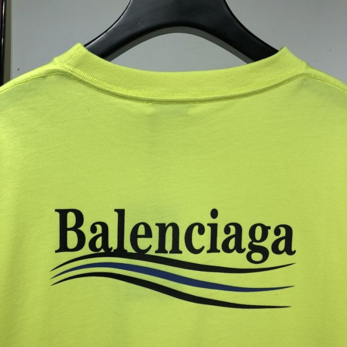 Balenciaga Regular Political Campaign T-shirt in green jersey