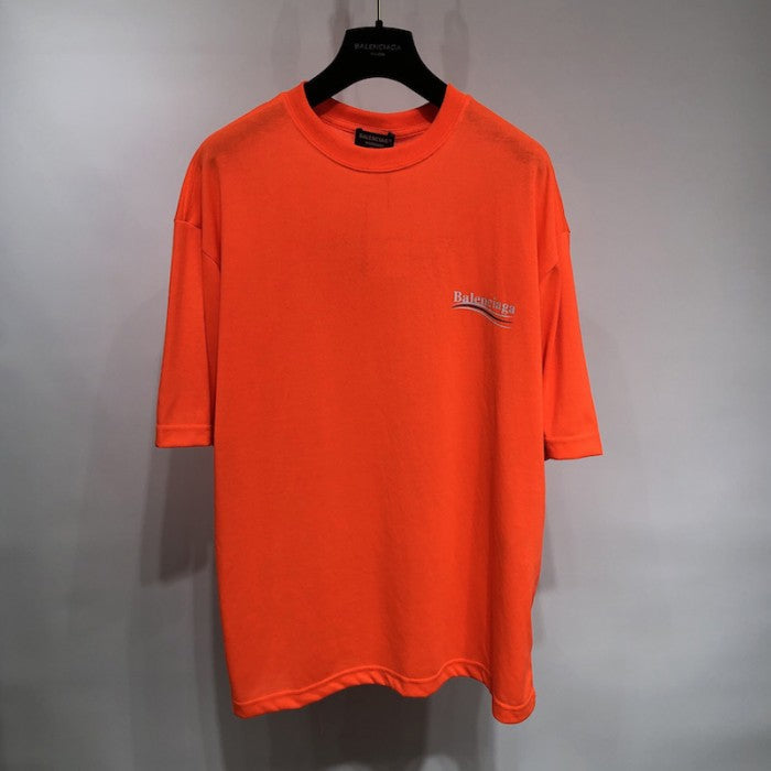 Balenciaga Regular Political Campaign T-shirt in orange jersey