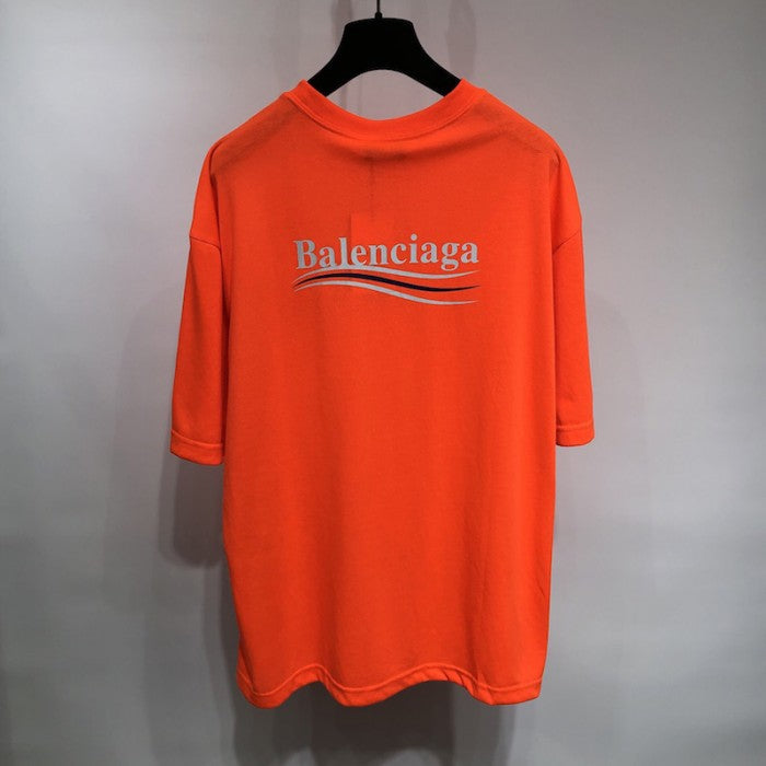 Balenciaga Regular Political Campaign T-shirt in orange jersey