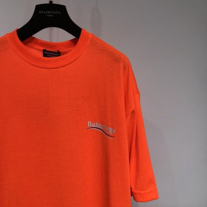 Balenciaga Regular Political Campaign T-shirt in orange jersey