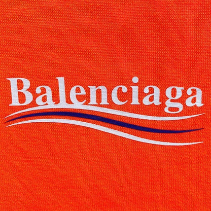 Balenciaga Regular Political Campaign T-shirt in orange jersey