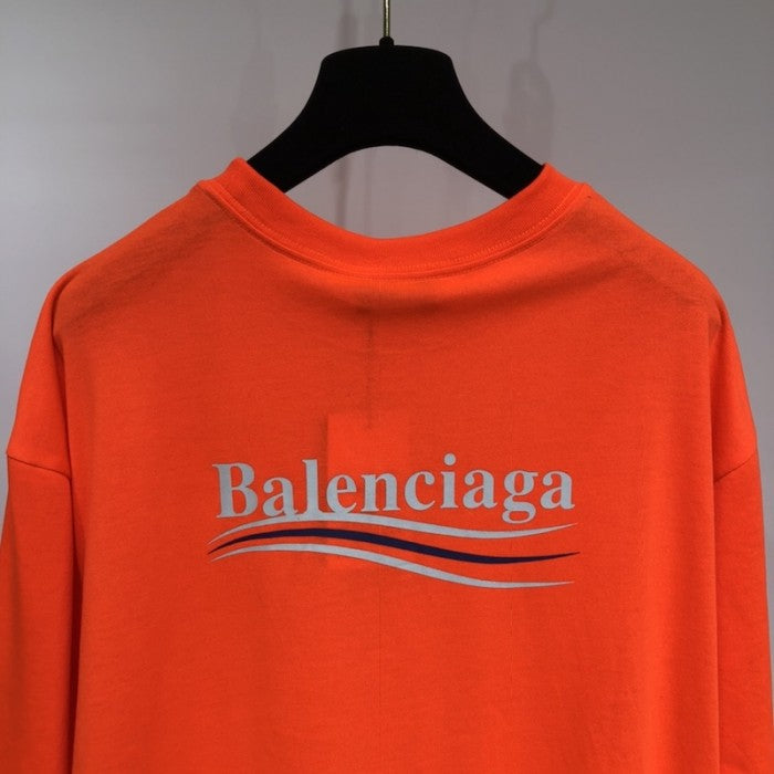 Balenciaga Regular Political Campaign T-shirt in orange jersey