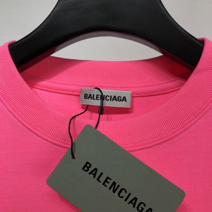 Balenciaga Regular Political Campaign T-shirt in pink jersey