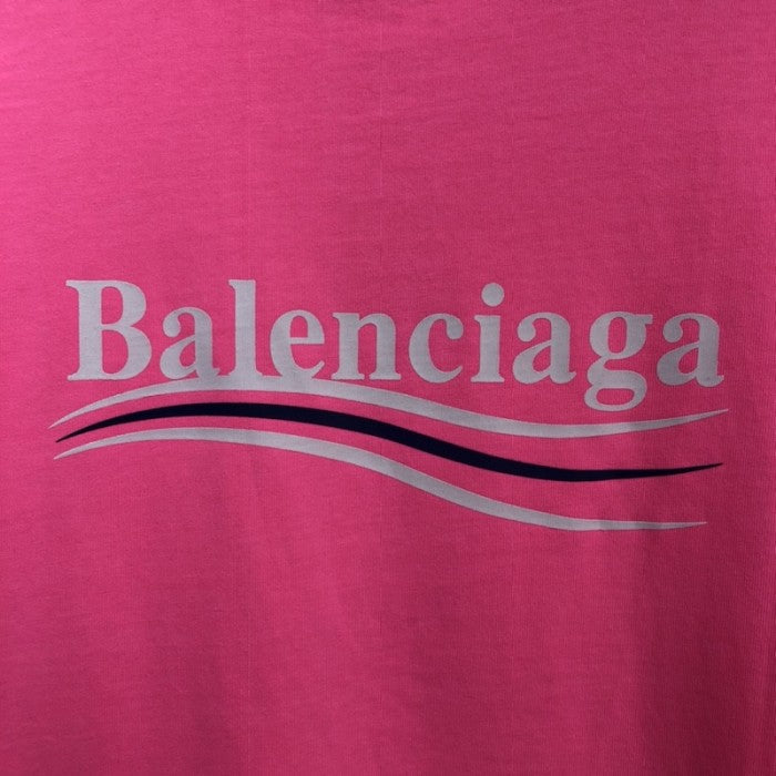 Balenciaga Regular Political Campaign T-shirt in pink jersey