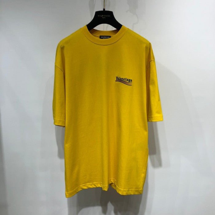 Balenciaga Regular Political Campaign T-shirt in yellow jersey