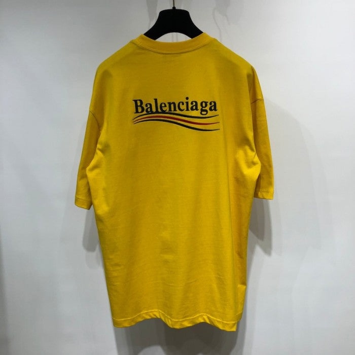 Balenciaga Regular Political Campaign T-shirt in yellow jersey