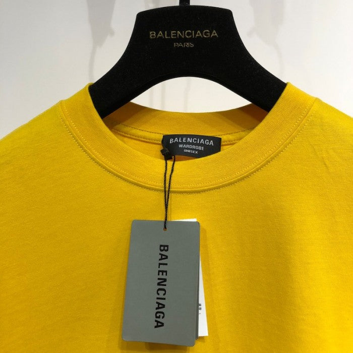 Balenciaga Regular Political Campaign T-shirt in yellow jersey