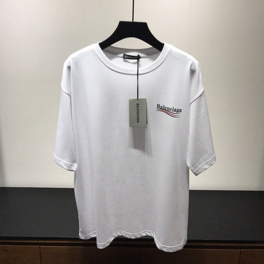 Balenciaga logo printed short sleeves T-shirt White