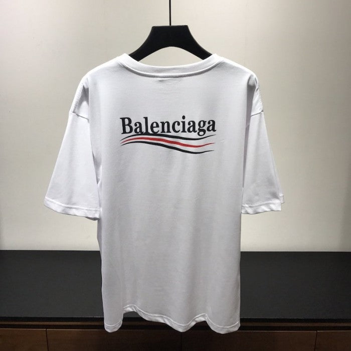 Balenciaga logo printed short sleeves T-shirt White