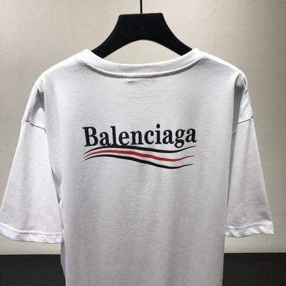 Balenciaga logo printed short sleeves T-shirt White