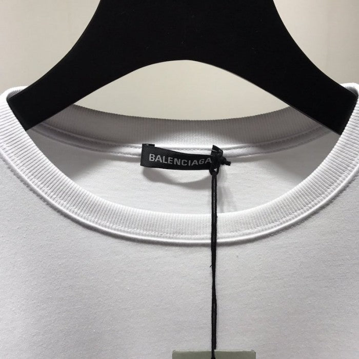 Balenciaga logo printed short sleeves T-shirt White