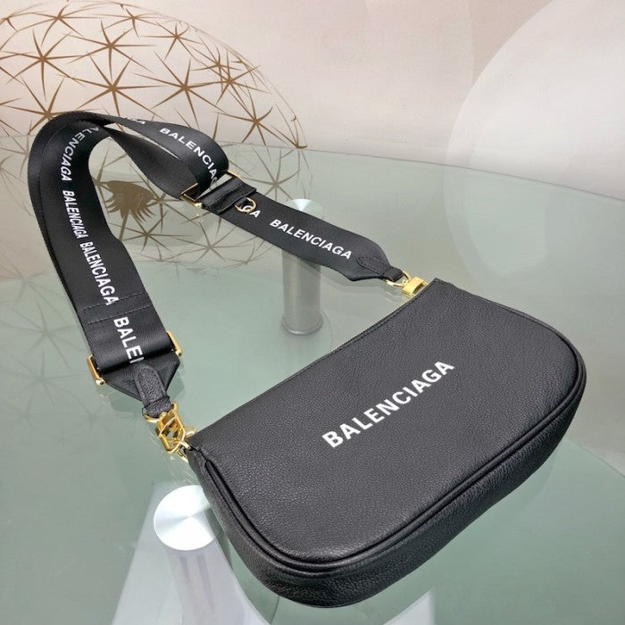 Balenciaga Multi Pochette Leather Bag Black