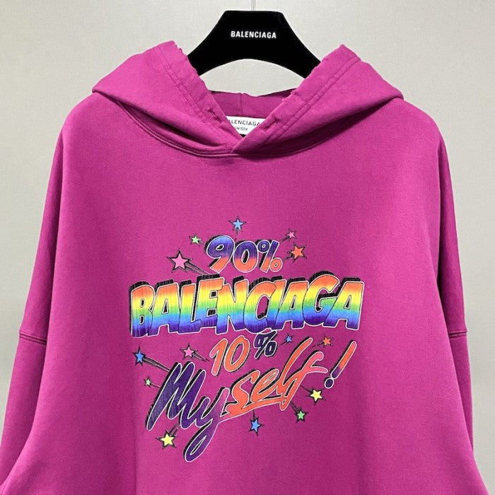 Balenciaga 90/10 Hoodie Wide Fit in Fuchsia