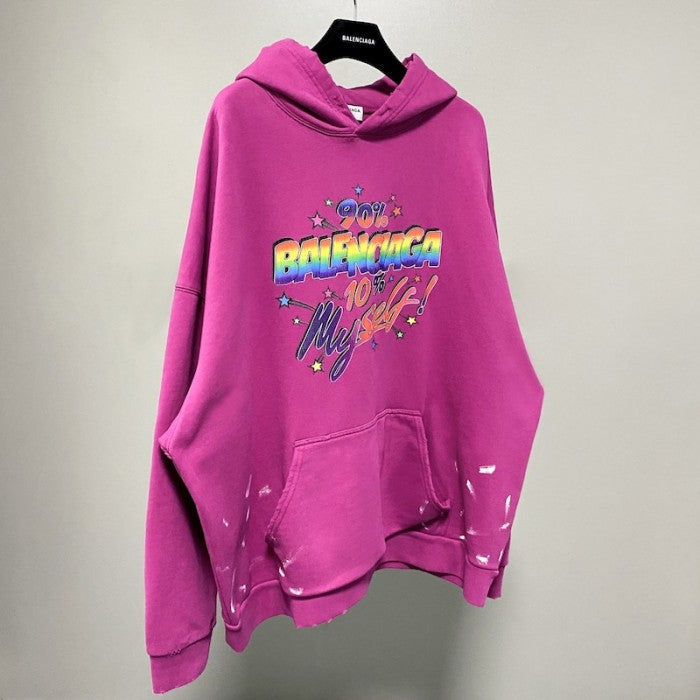 Balenciaga 90/10 Hoodie Wide Fit in Fuchsia