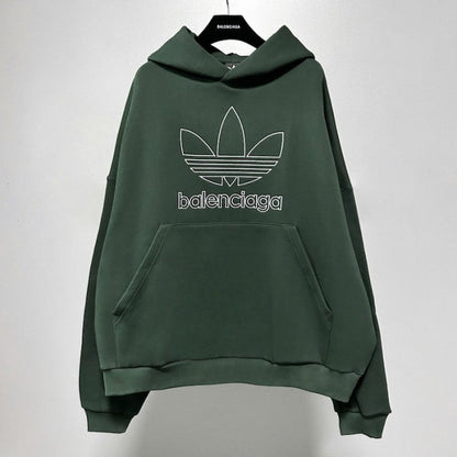 Balenciaga Men's Balenciaga / Adidas Hoodie Oversized in Green