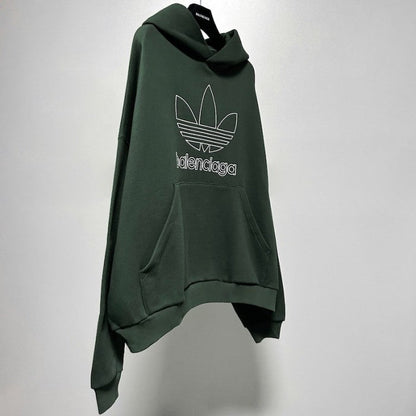 Balenciaga Men's Balenciaga / Adidas Hoodie Oversized in Green