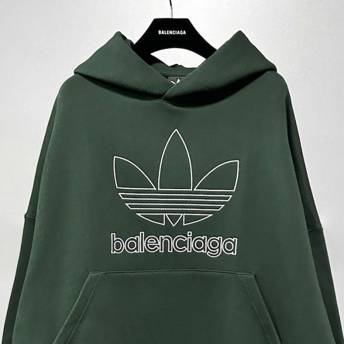 Balenciaga Men's Balenciaga / Adidas Hoodie Oversized in Green