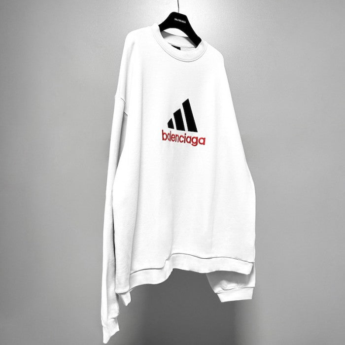 Balenciaga Men's Balenciaga / Adidas Sweatshirt Oversized in White