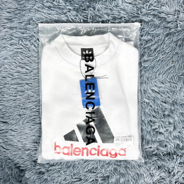 Balenciaga Men's Balenciaga / Adidas Sweatshirt Oversized in White