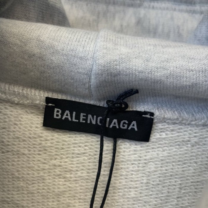 Balenciaga BB Back Pulled Hoodie Grey