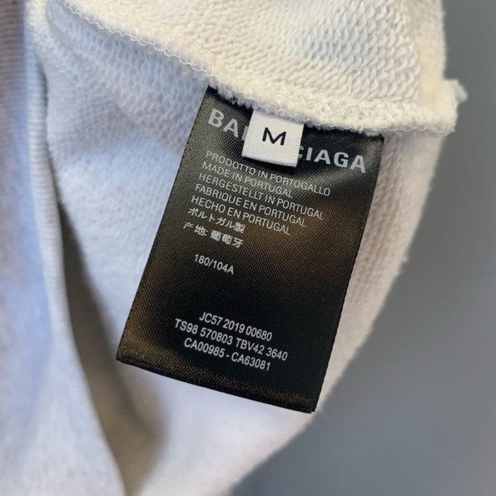 Balenciaga BB Back Pulled Hoodie Grey