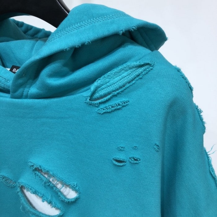 Balenciaga Caps Destroyed Hoodies Blue