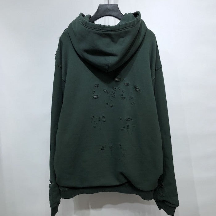 Balenciaga Caps Destroyed Hoodies Green