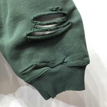 Balenciaga Caps Destroyed Hoodies Green