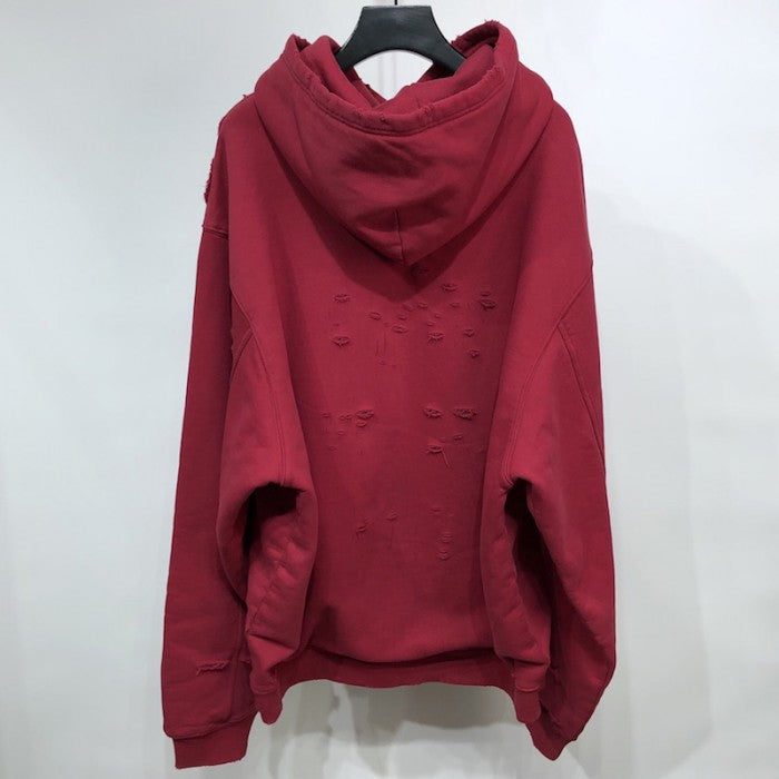 Balenciaga Caps Destroyed Hoodies Red