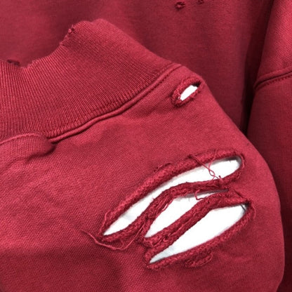 Balenciaga Caps Destroyed Hoodies Red